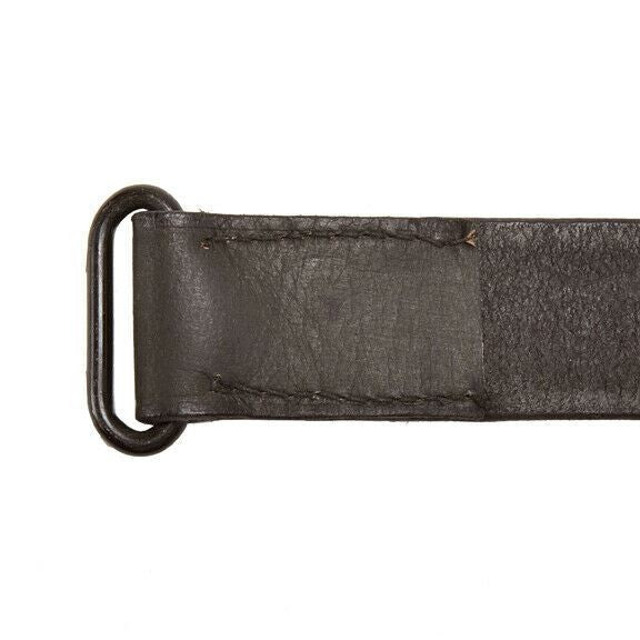 Black Leather Rifle Sling for M1 Garand & Springfield WW2 Replica