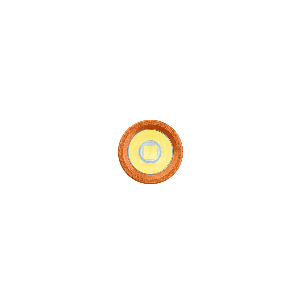 Rechargeable Mini Keychain Flashlight 50 Lumens - Orange, Compact LED