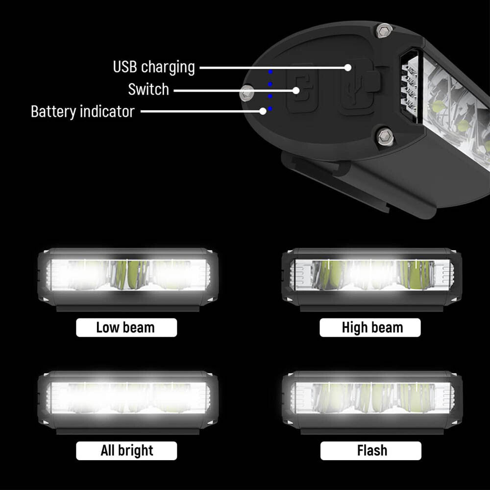 Waterproof Rechargeable LED Bike Headlight - Bright Front Bicycle Light