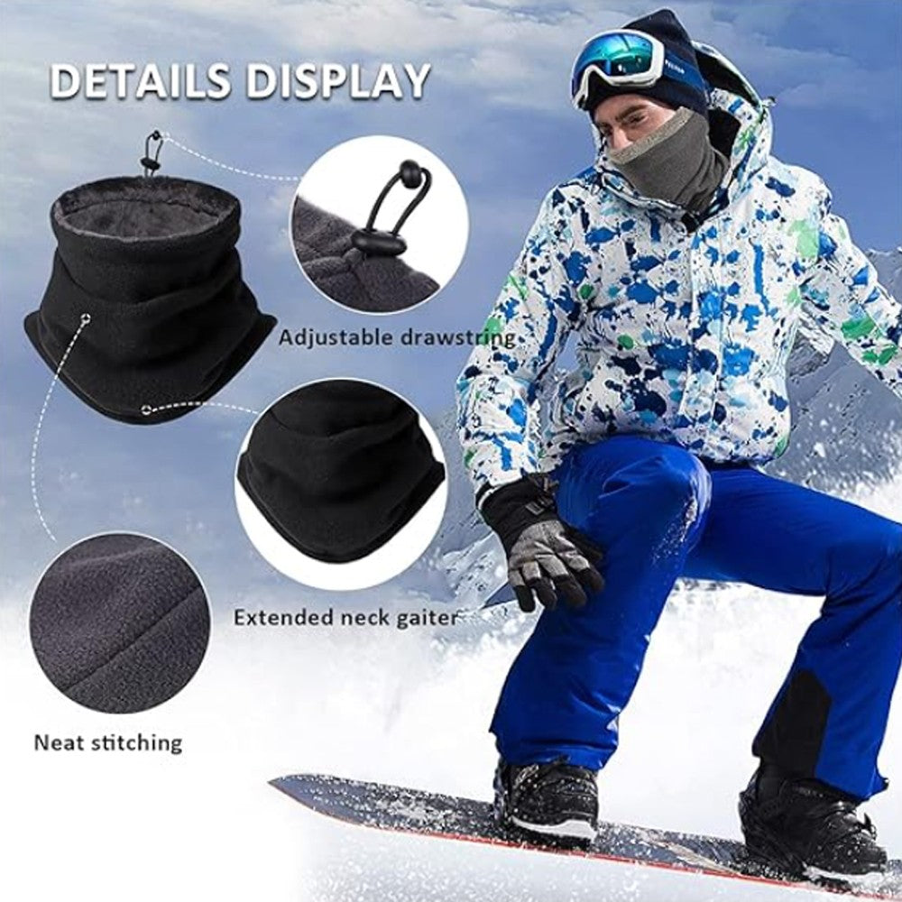 Thermal Fleece Neck Warmer Gaiter for Winter Sports and Outdoor Activities