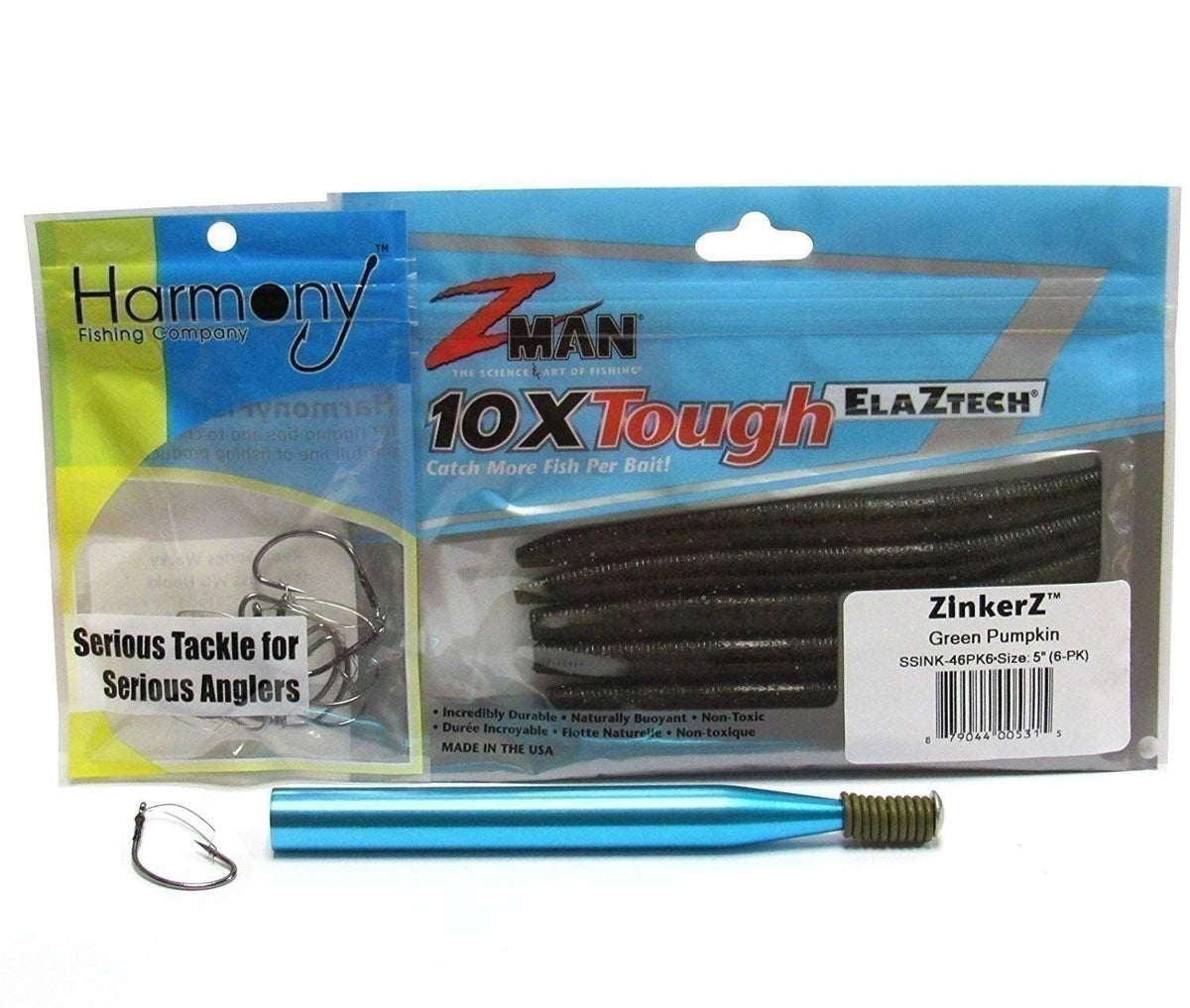 Fishing Wacky Rig Kit with Hooks, Baits & Guide for Bass & Panfish