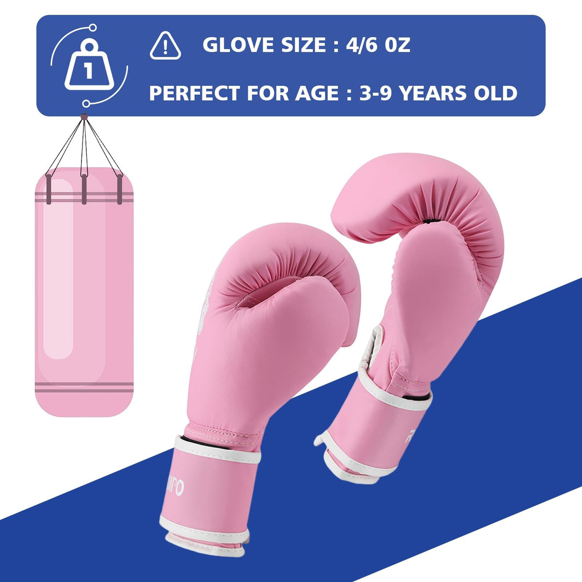 Kids Boxing Gloves - Foam Padding, Adjustable Wrist, Sparring & Training Gear