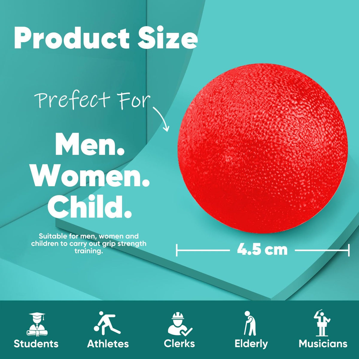 Stress Balls for Adults 6 Pack Large Hand Exercise Balls, 6 Colors