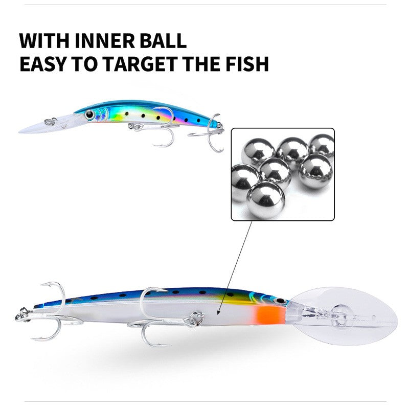 Deep Diver Trolling and Casting Fishing Lures 6.7 Inch Minnow Crankbait Baits