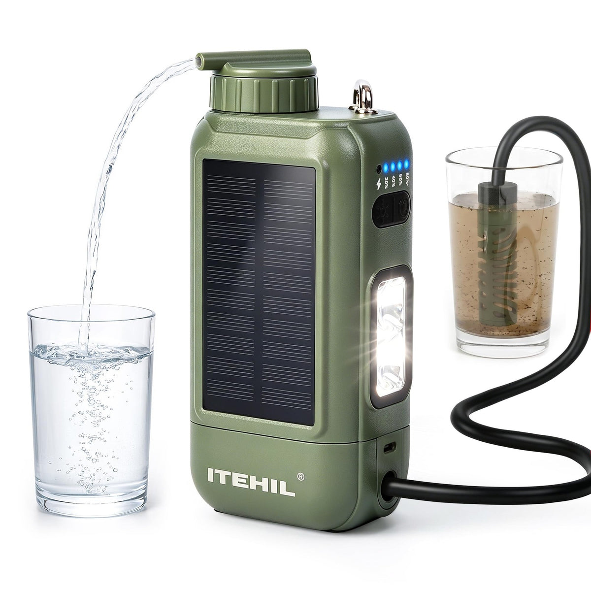 Portable Electric Water Filter 0.01 Micron for Camping Hiking Emergency
