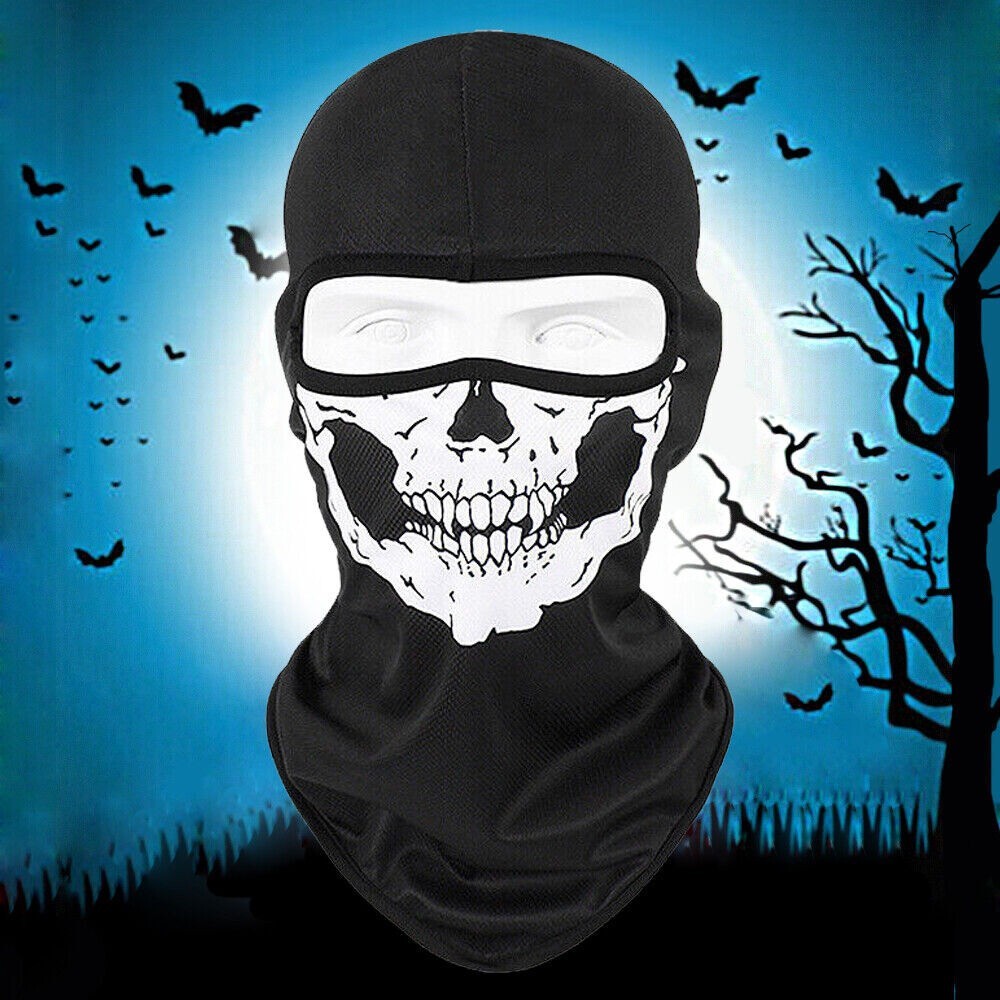 Full Face Balaclava Mask Skull Ghost Headwear for Sports Halloween