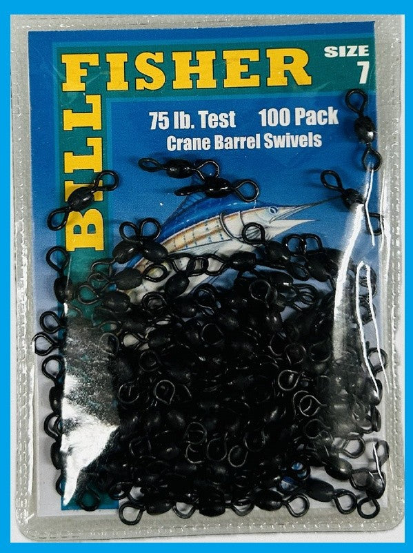 Fishing Swivels 100 Pack Size 7 75lb Test Brass Corrosion-Resistant