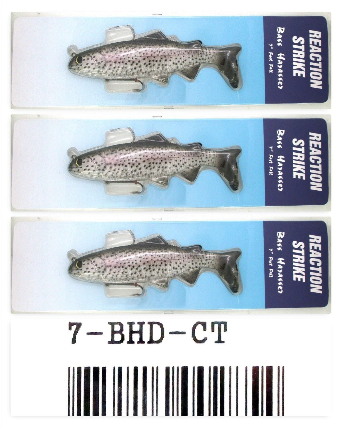 Reaction Strike 7" Fast Fall Bass Swimbaits Lot - California Trout