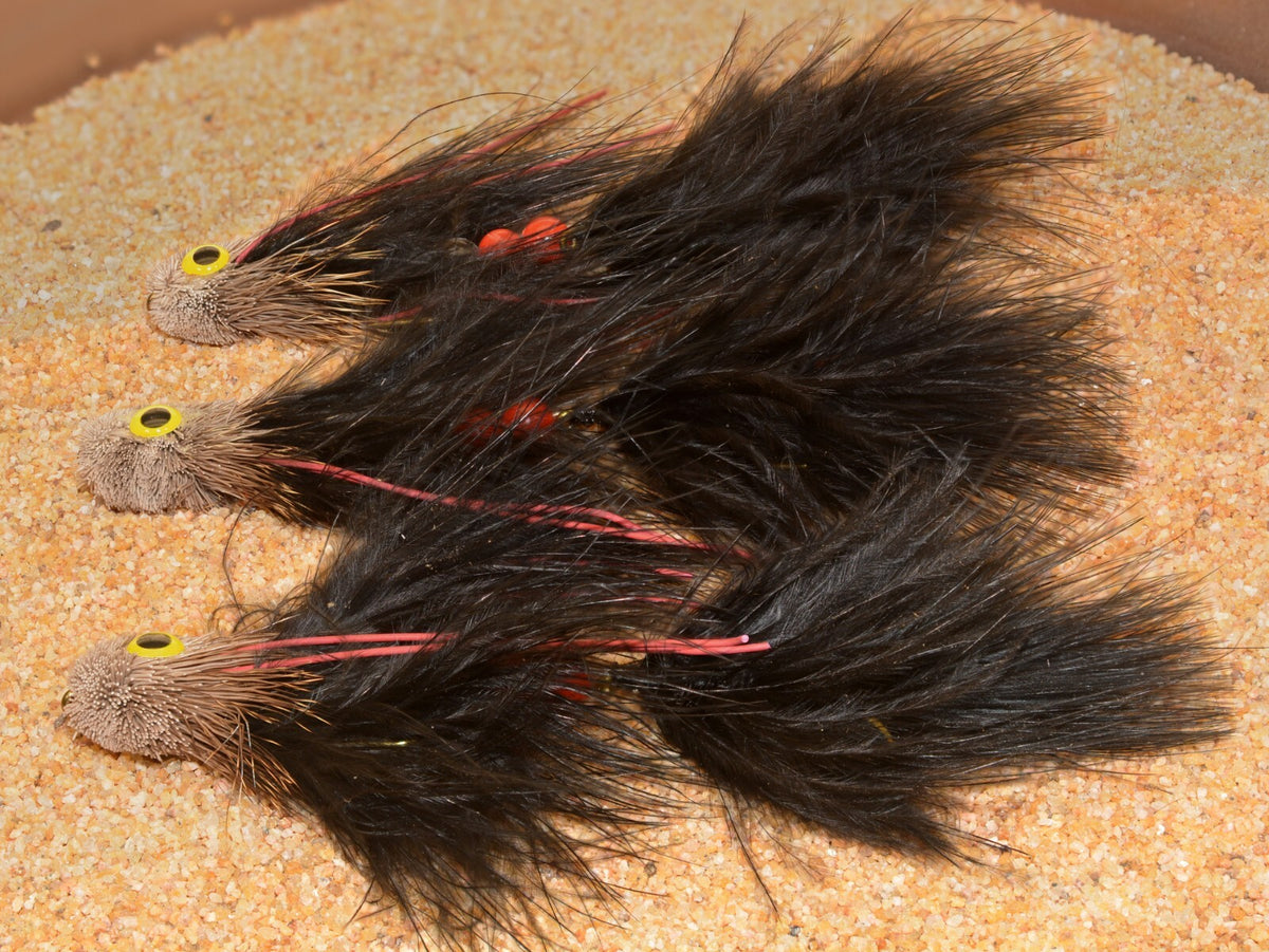 Fly Fishing Streamer Fly 3-Pack Size #2 Dual Hook Lifelike Bait for Large Fish