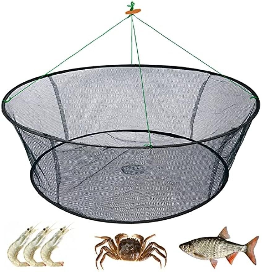 Foldable Fishing Landing Net for Catching Fish Crab Shrimp & Lobster