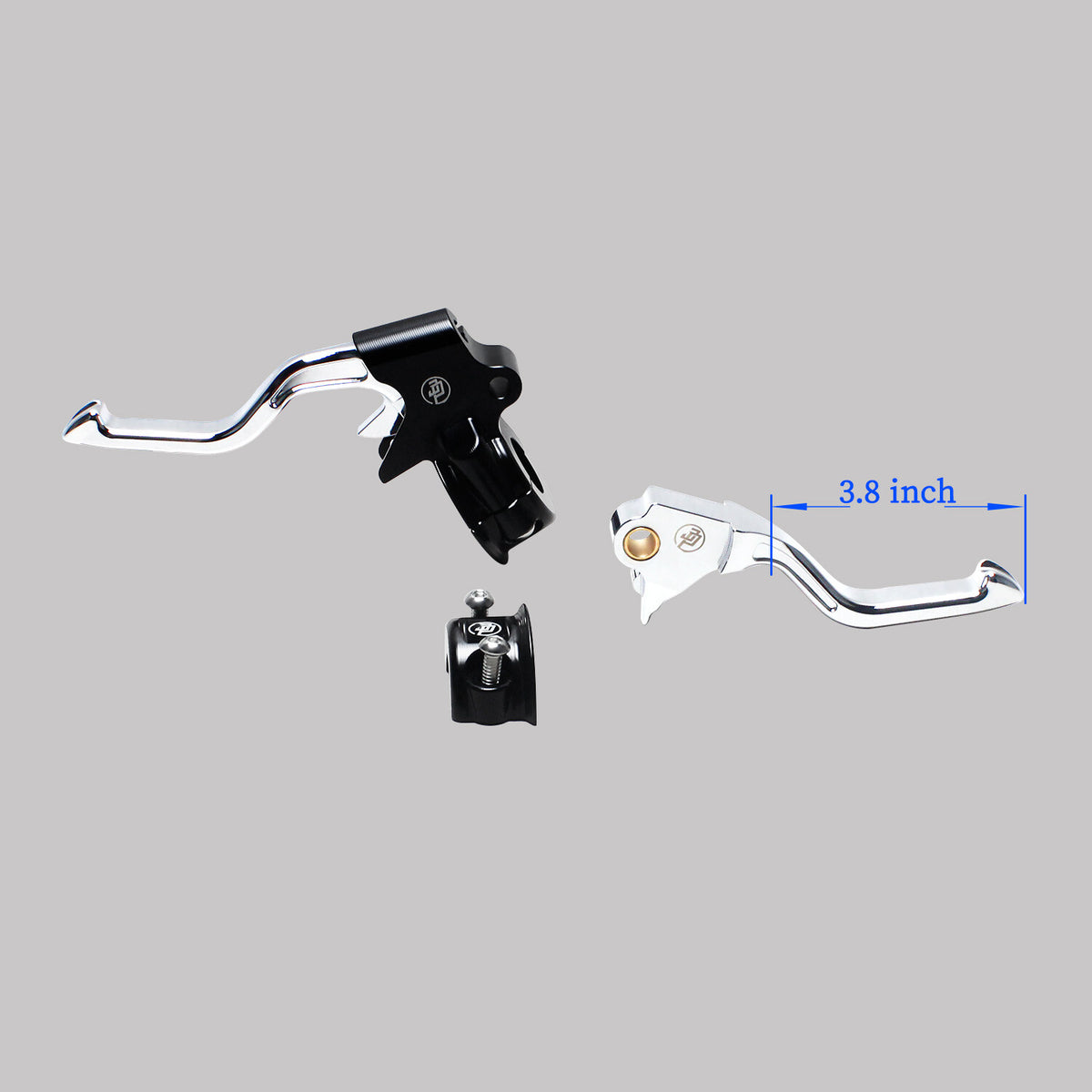Chrome Clutch Brake Control Levers Kit for Harley Dyna 96-17, Softail, Touring