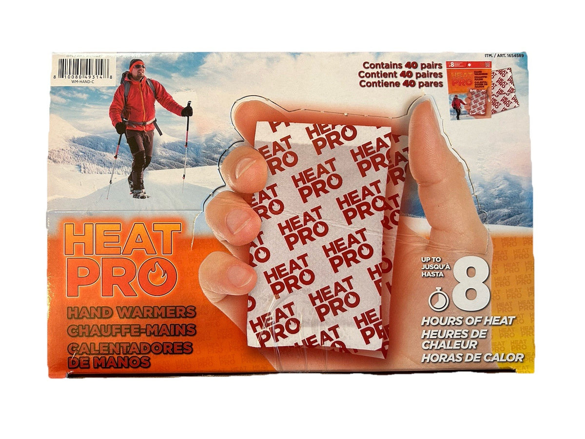 Heat Pro Hand Warmers 8 Hours of Heat for Winter Sports, 40 Pairs