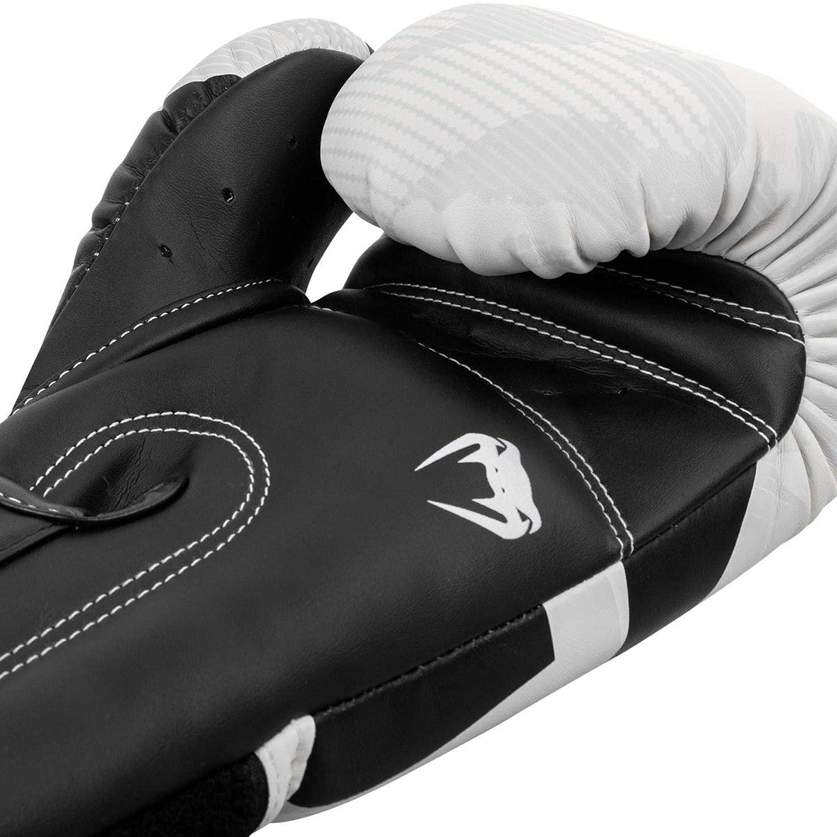 Elite Boxing Gloves with Hook and Loop Closure - White and Camo, Multiple Weights