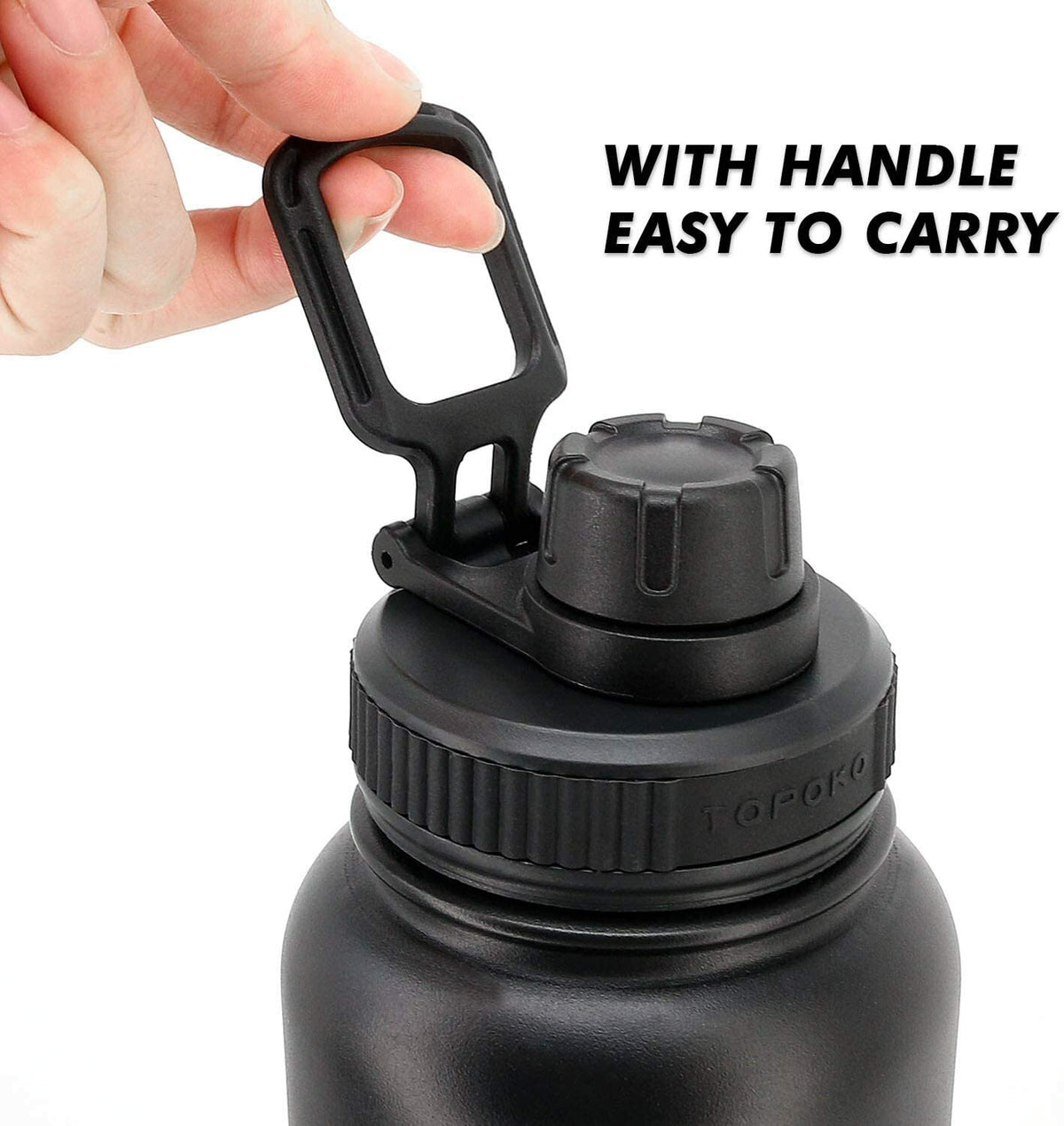 Replacement Twist Lid for Hydro Flask Wide Mouth Water Bottle - Black