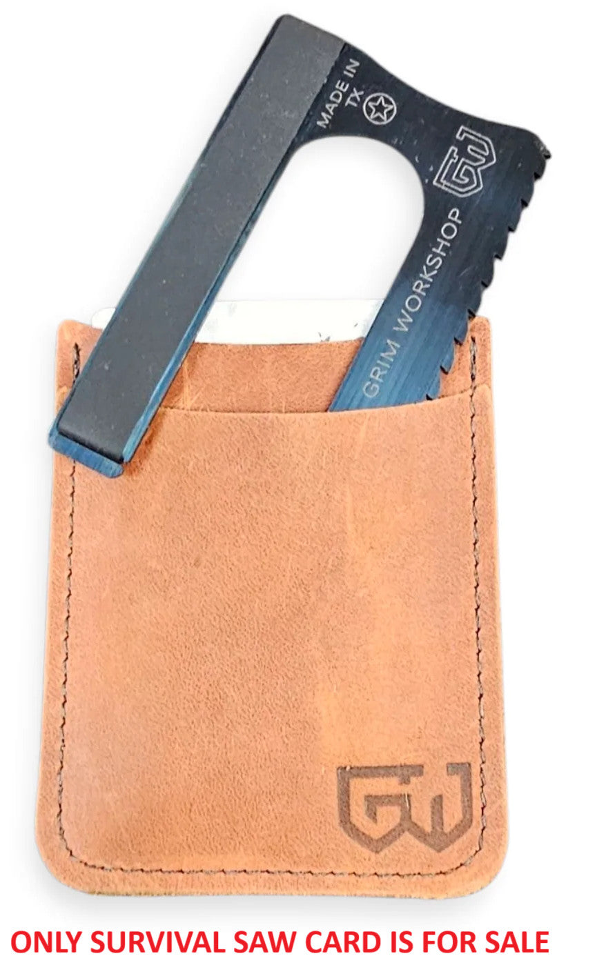 Survival Card with Ferro Rod and Saw Blade - Compact Emergency Tool