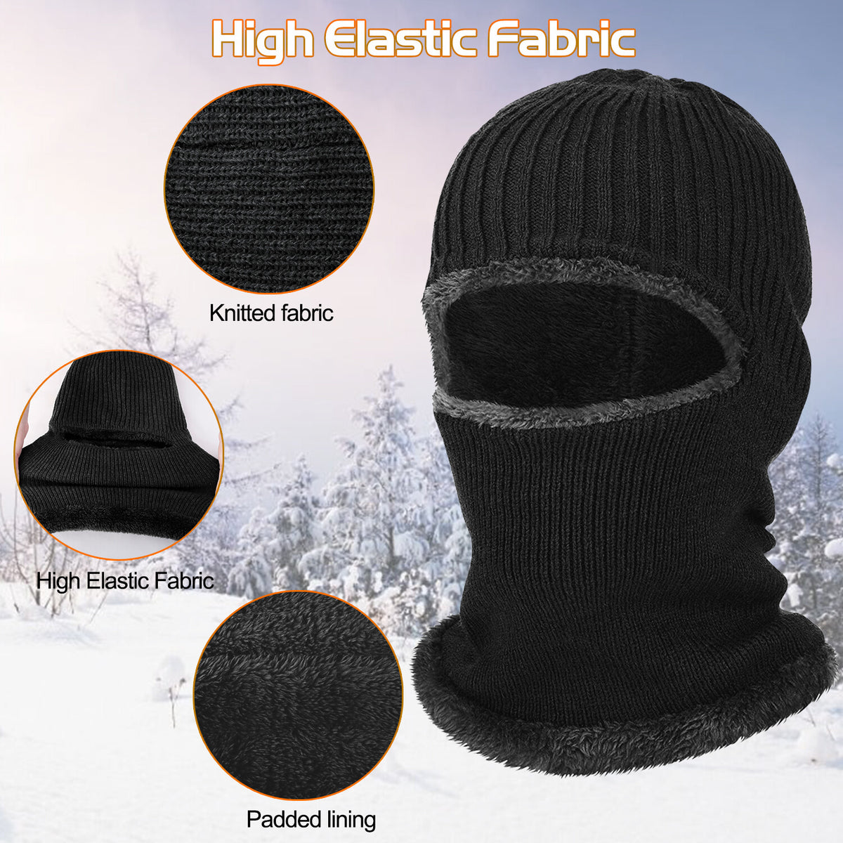 Winter Balaclava Fleece Full Face Mask Thermal Windproof Ski Mask for Men Women