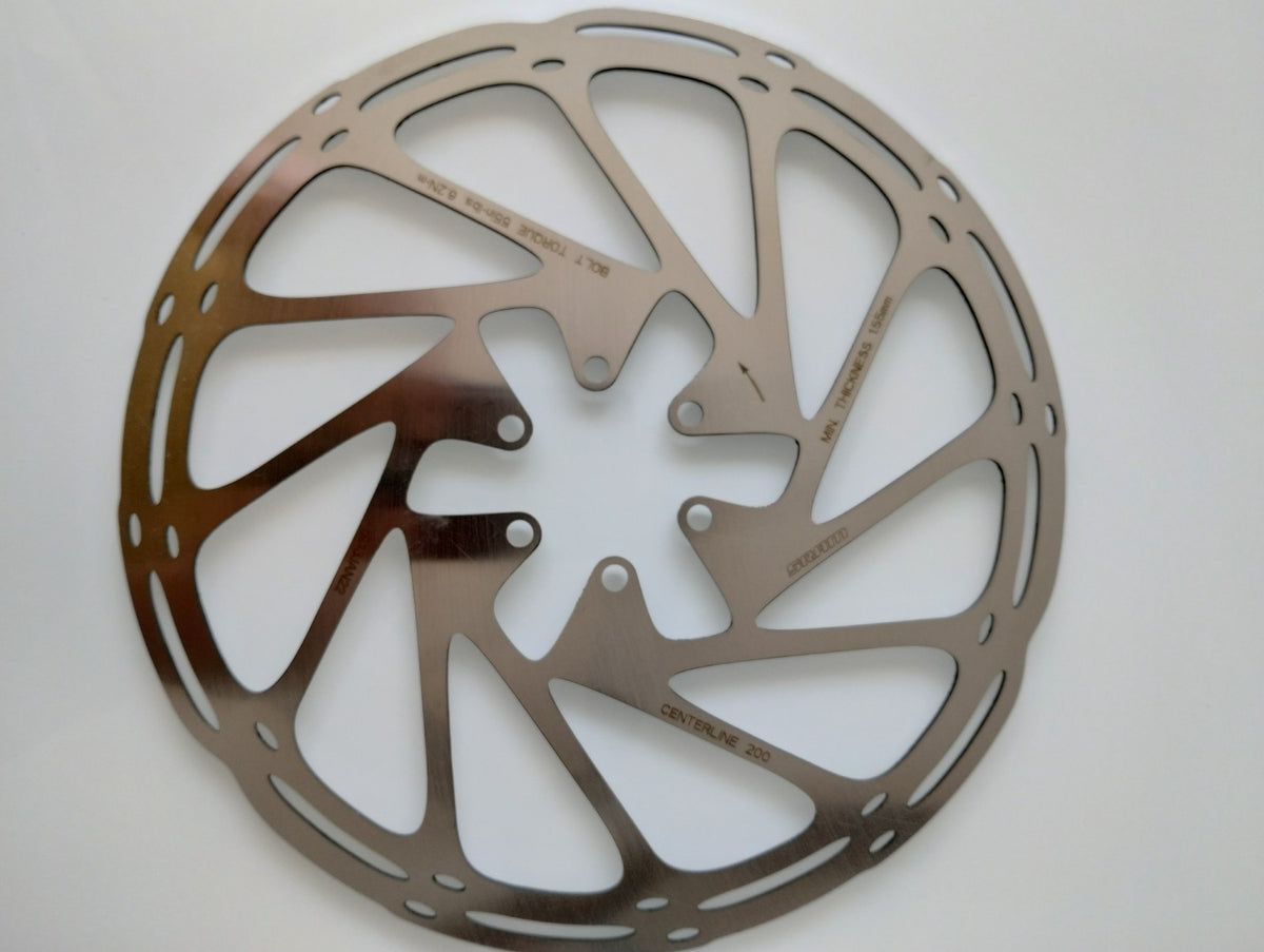 200mm Bicycle Disc Brake Rotor - 6-Bolt Mounting with Bolts
