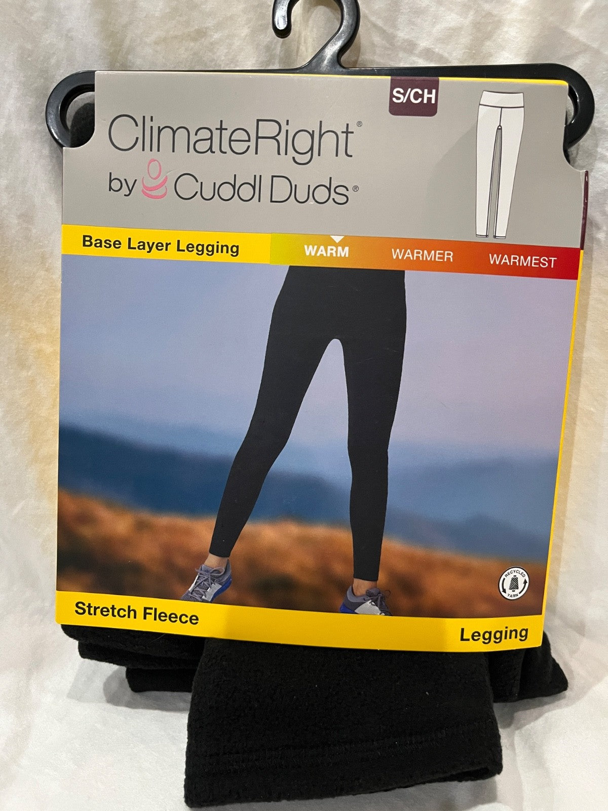Women’s Stretch Fleece Leggings Base Layer - ClimateRight by Cuddl Duds