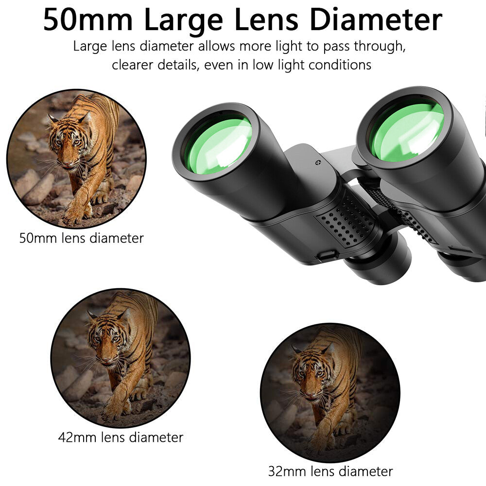 High Power Military Binoculars 8-24x50 Waterproof Night Viewing Optics
