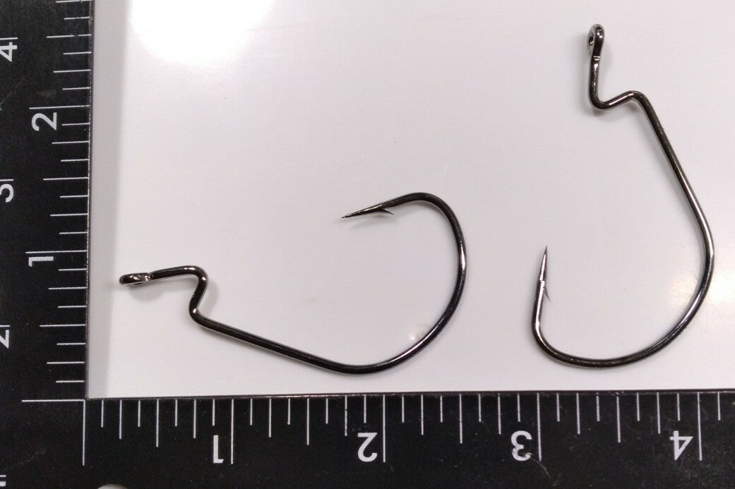 25 Pack Fishing Worm Hooks - Extra Wide Gap, Black Nickel, 7/0 Heavy Duty