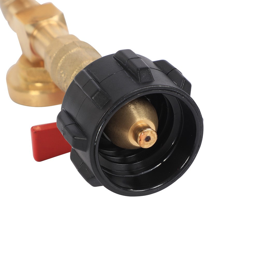 Propane Refill Adapter with Gauge and Control Valve for 1lb to 20lb Tanks
