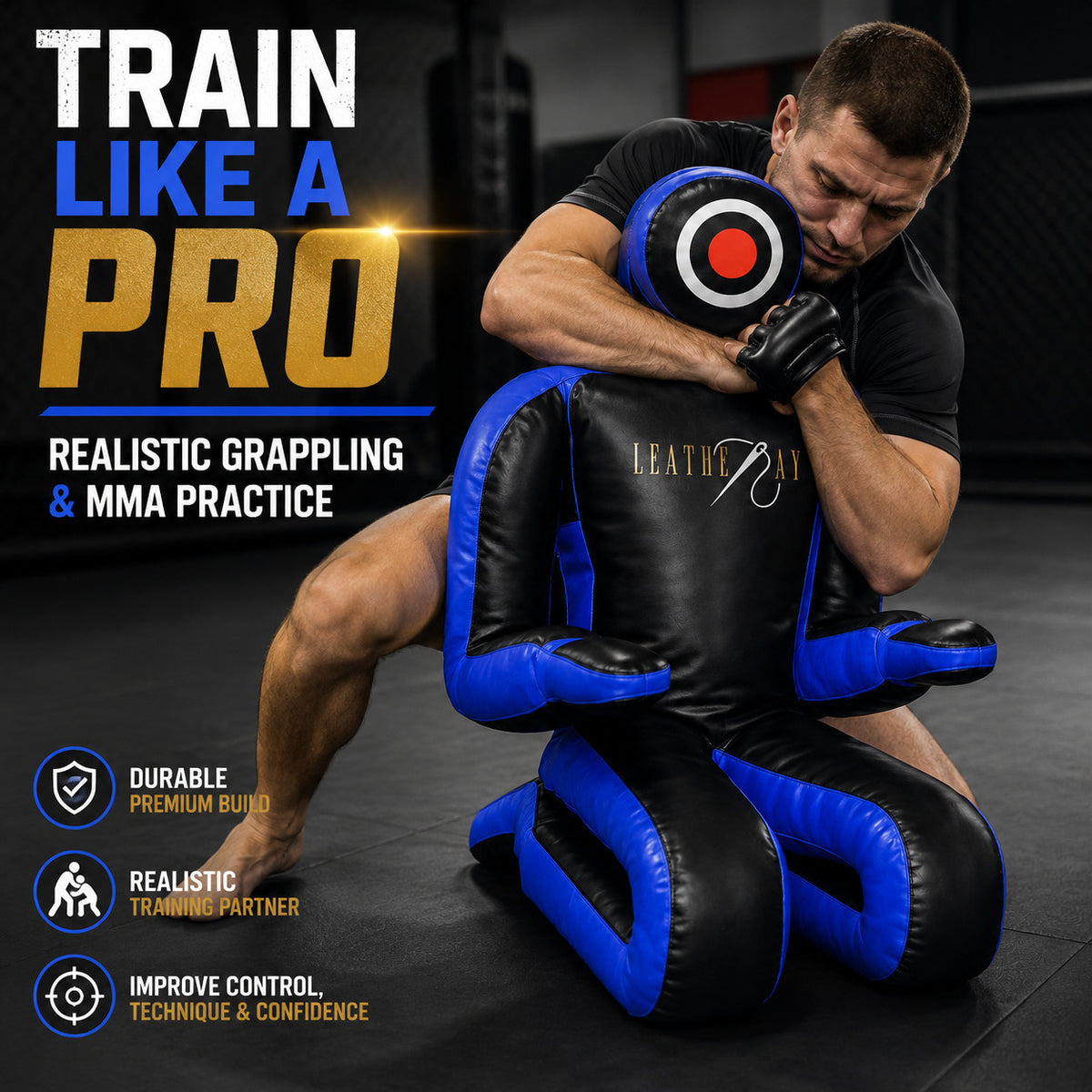 Martial Arts Grappling Dummy Unfilled Vinyl Training Target for MMA Jiu Jitsu Wrestling