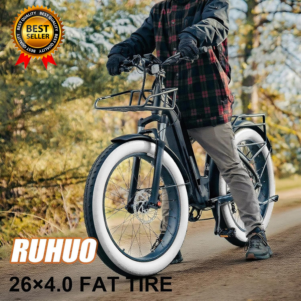 26X4.0 Fat Bike Tire and Tube Set - Foldable Mountain & E-Bike Tire