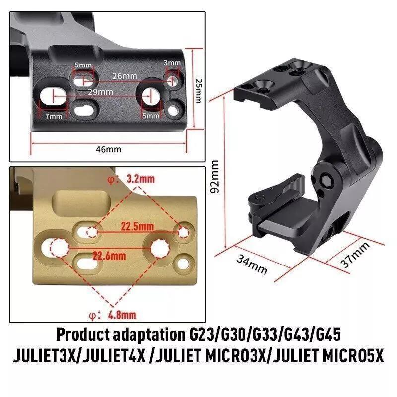 Flip-To-Center Magnifier Mount for G33 G43 Series Tactical Optics