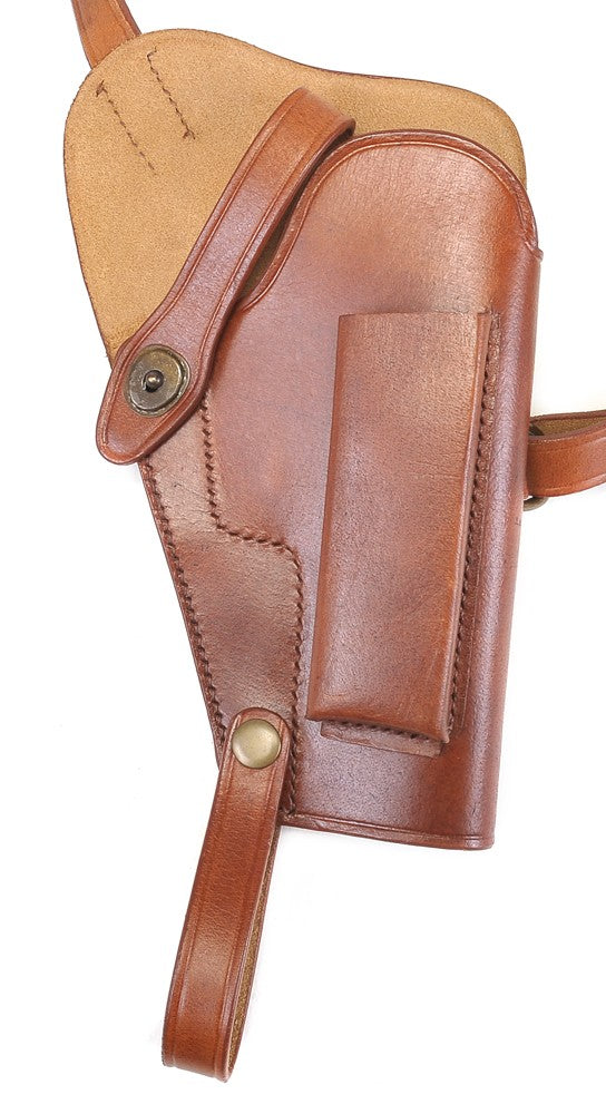 Leather Shoulder Holster Fits Beretta 92FS Taurus PT92 with Magazine Pouch