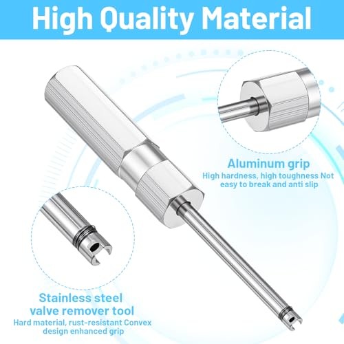Valve Stem Removal Tool Set for Schrader Tire Cores - 2 Pieces