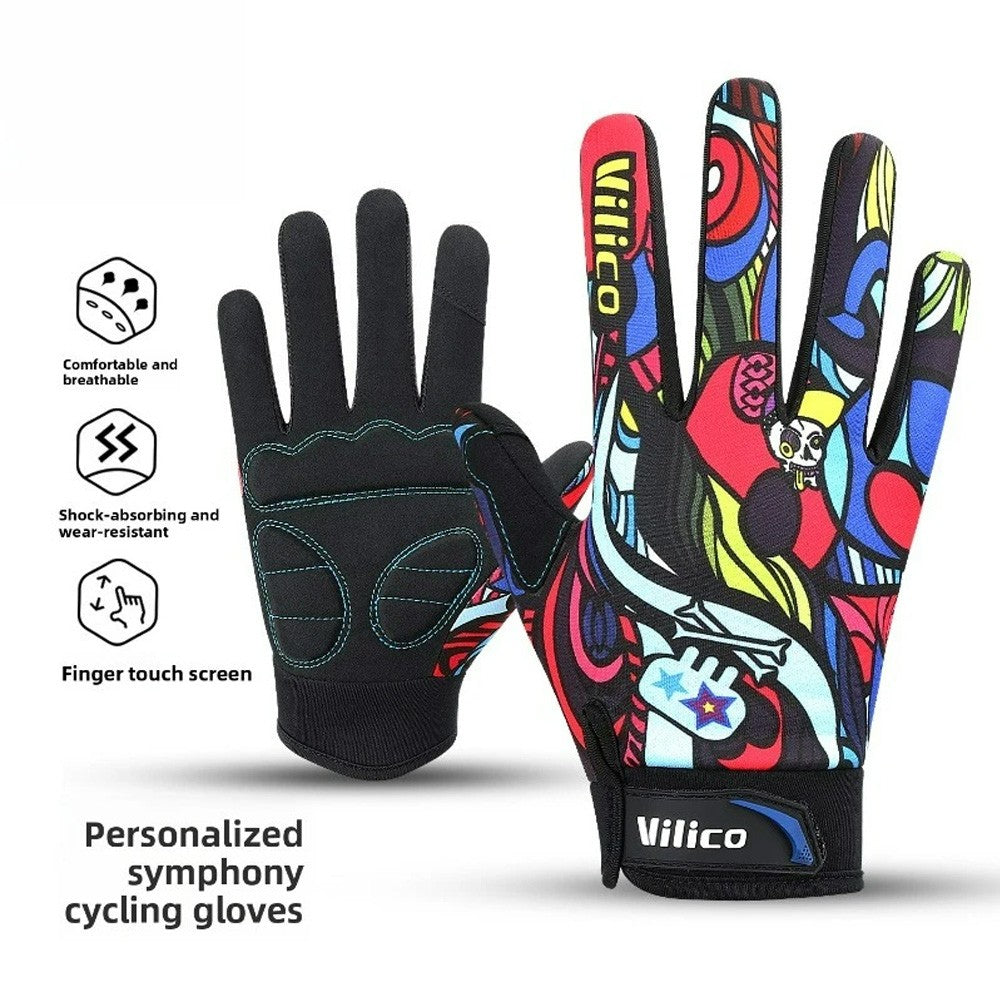 Motorcycle Riding Gloves Touch Screen Anti-Slip Shock Absorbing Breathable