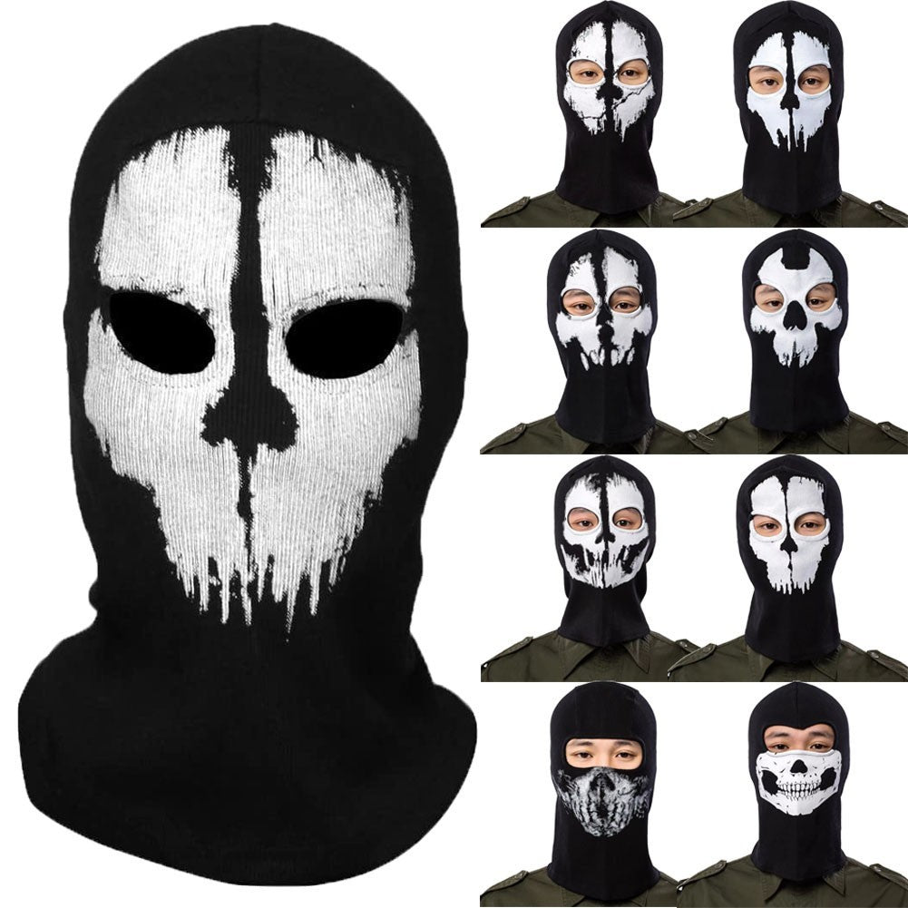 Halloween Ghost Skull Balaclava Face Mask for Sports & Motorcycle Safety