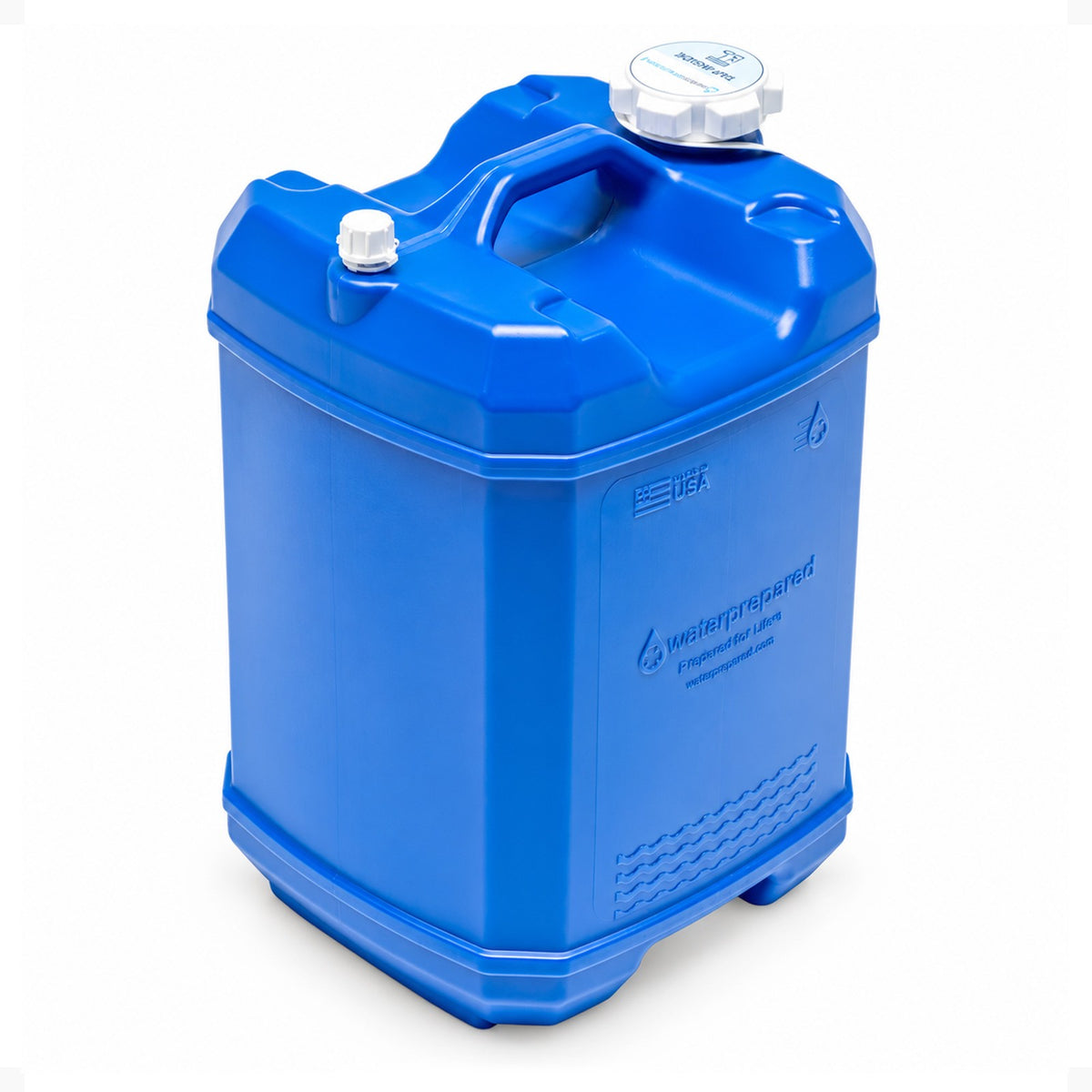 7-Gallon Stackable Water Storage Container with Spigot - Blue