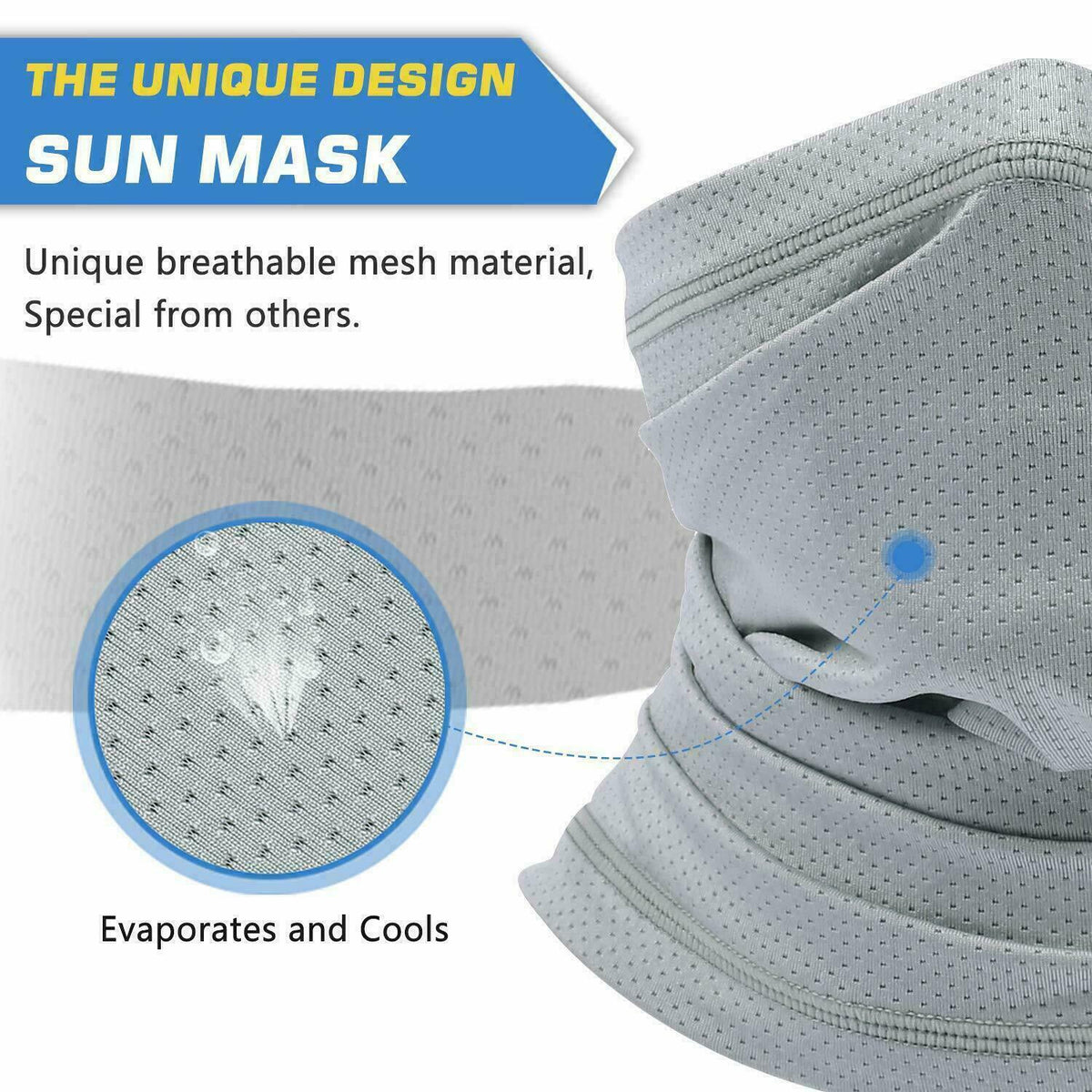 Black Multi-Use Tube Scarf Bandana Face Mask for Outdoor Activities
