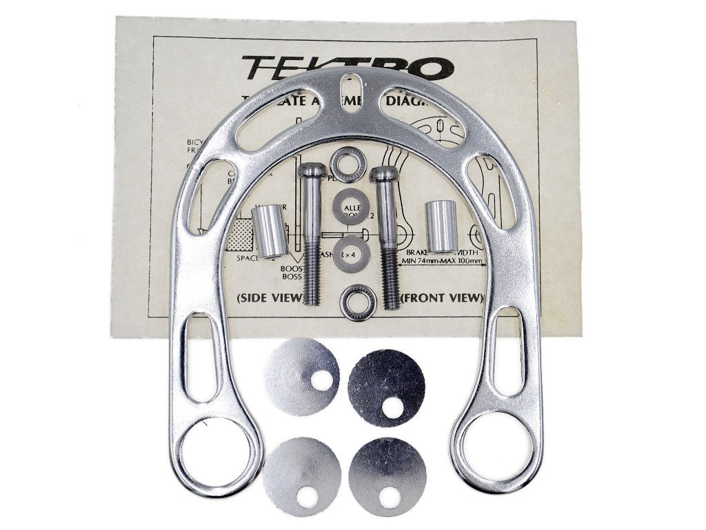 90s 00s Tektro Alloy V-Brake Booster for MTB V-Brake Silver - Bike Brake Part