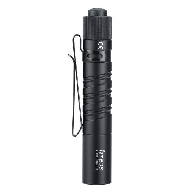 Slim LED Flashlight with Tail Switch - 180 Lumens, Black