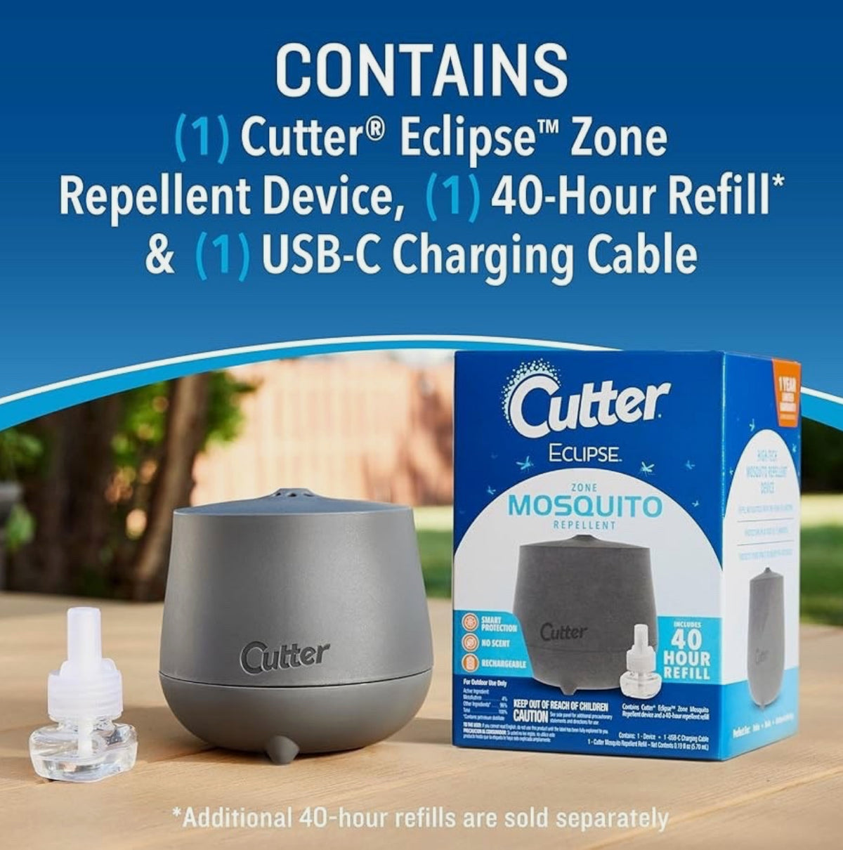 Mosquito Repellent Device Rechargeable Diffuser Outdoor Protection