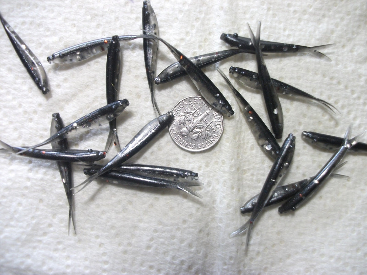 Mini Soft Plastic Minnows for Panfish & Trout Fishing - 70 Pack