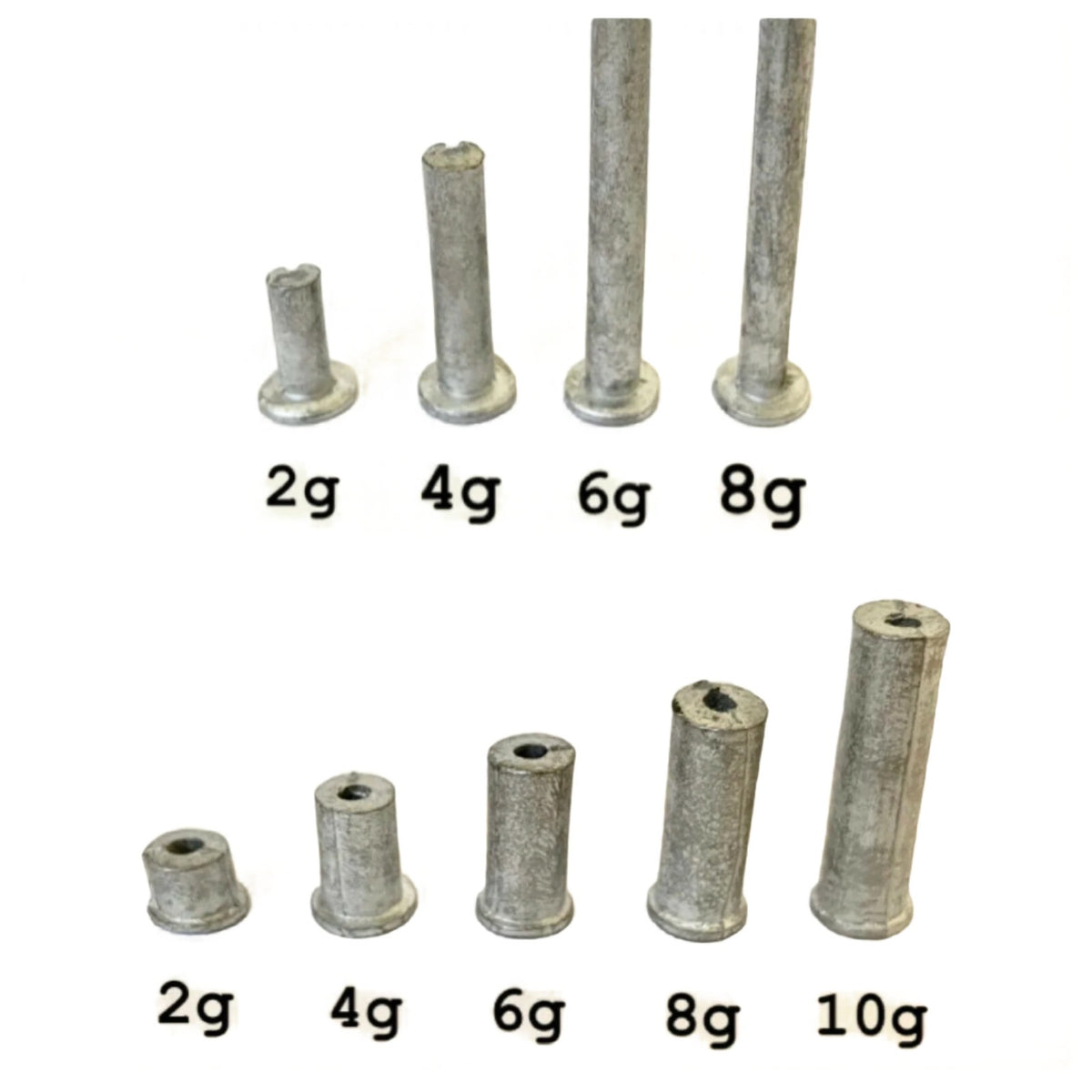 Lead Tip Weight Plugs for Golf Clubs - All Sizes Pack of 6 or 10