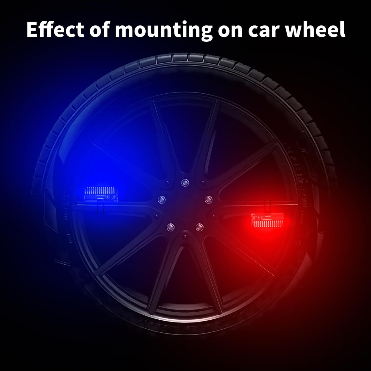 Rechargeable Bike Wheel Lights 2-Pack - 7-Color Spoke Lights with Motion Sensor Weatherproof