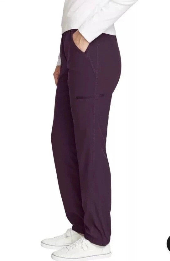 Women's Fleece-Lined Pants - Purple, Size 16, Warm Cozy Winter Leggings