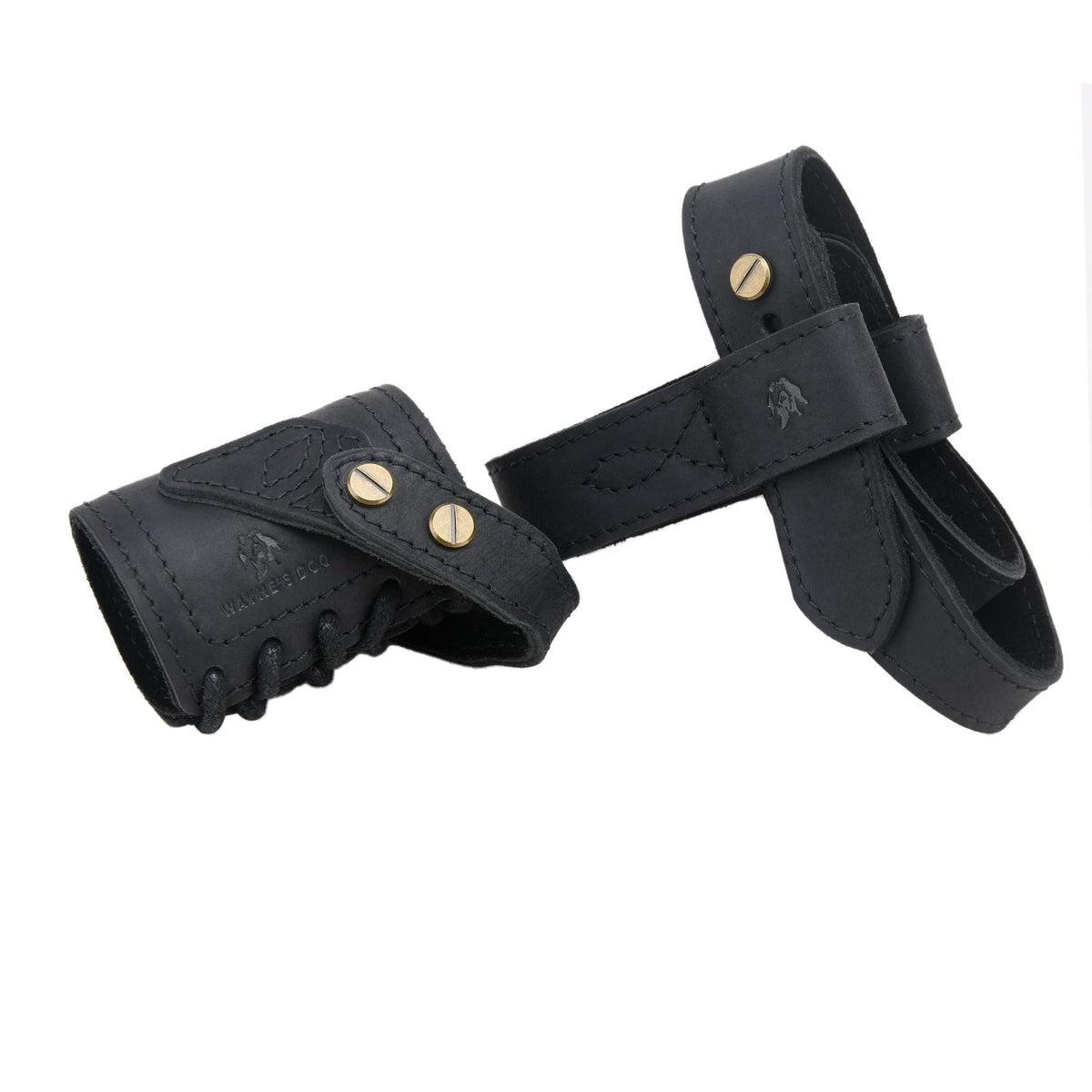 Full Leather Rifle No-Drill Harnessed Buttstock Mount with Sling Loop