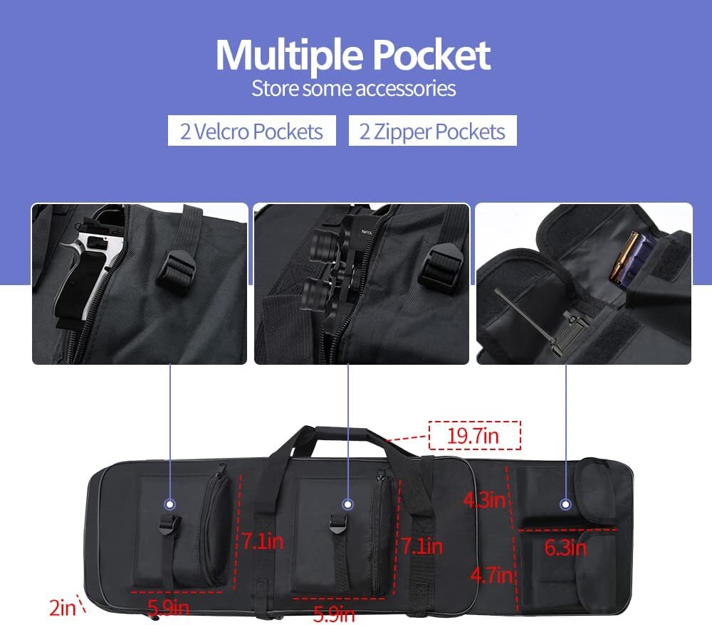 47-Inch Tactical Gun Carry Case for Rifle Storage and Travel