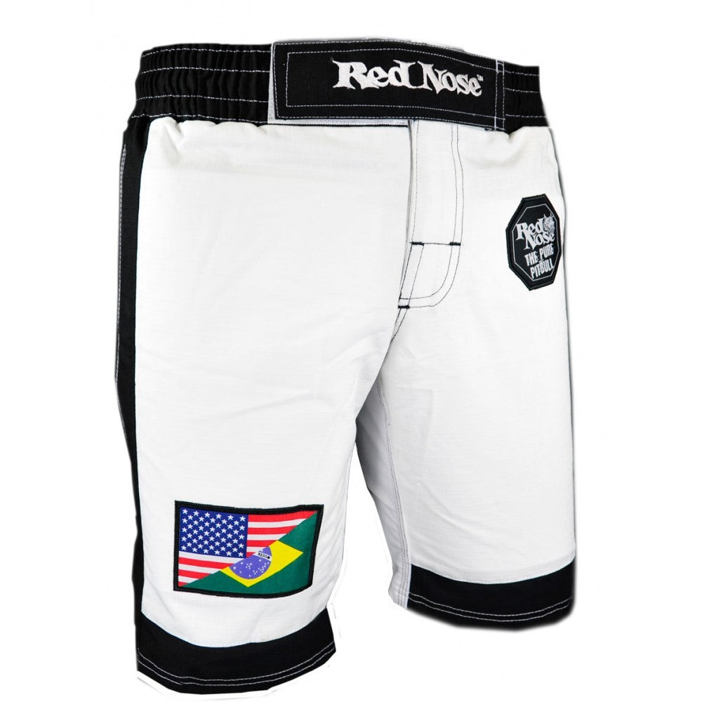 Red Nose Ripstop BJJ MMA Grappling Shorts - Unisex Athletic Fit