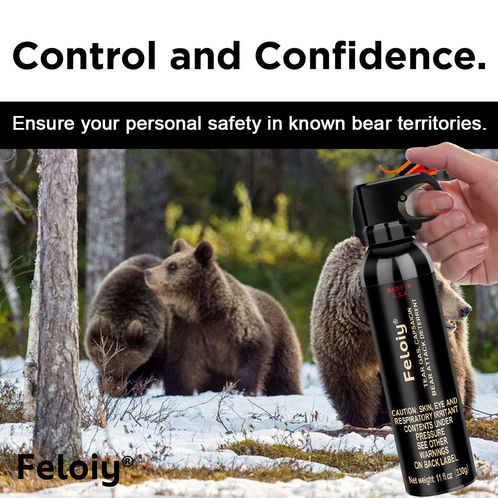 Personal Defense Bear Spray 11oz with Holster – Powerful Pepper Repellent