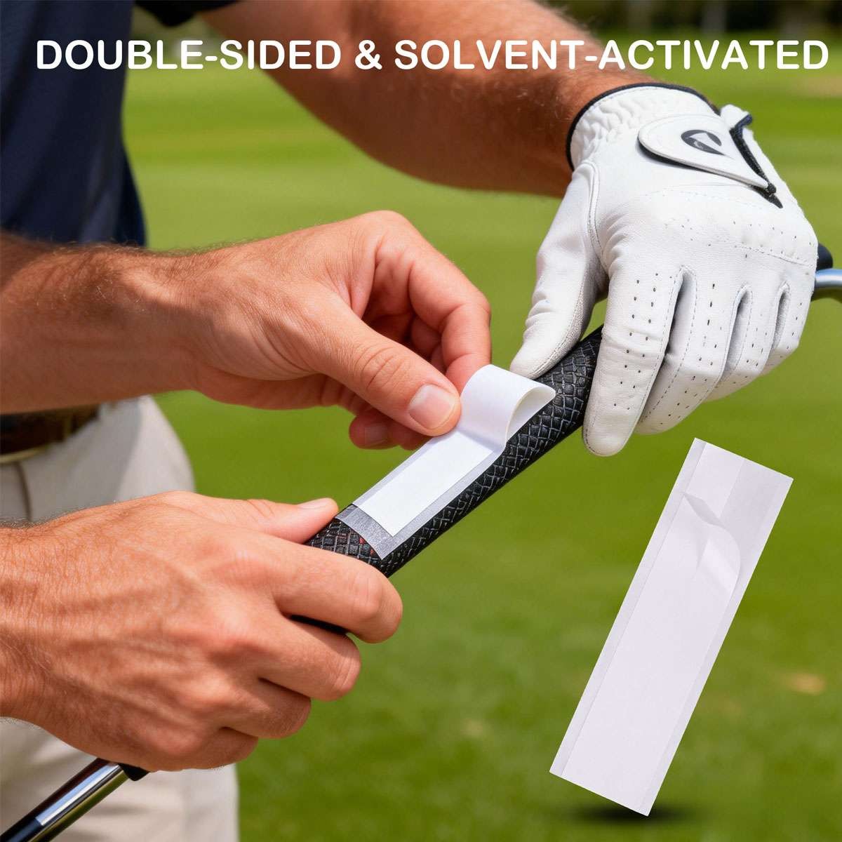 Golf Club Grip Tape Strips - Double Sided Rubber Replacement 13 Pack