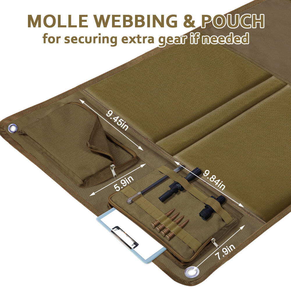 Extra Large Hunting Shooting Mat with Padded Knees and Non-Slip Base