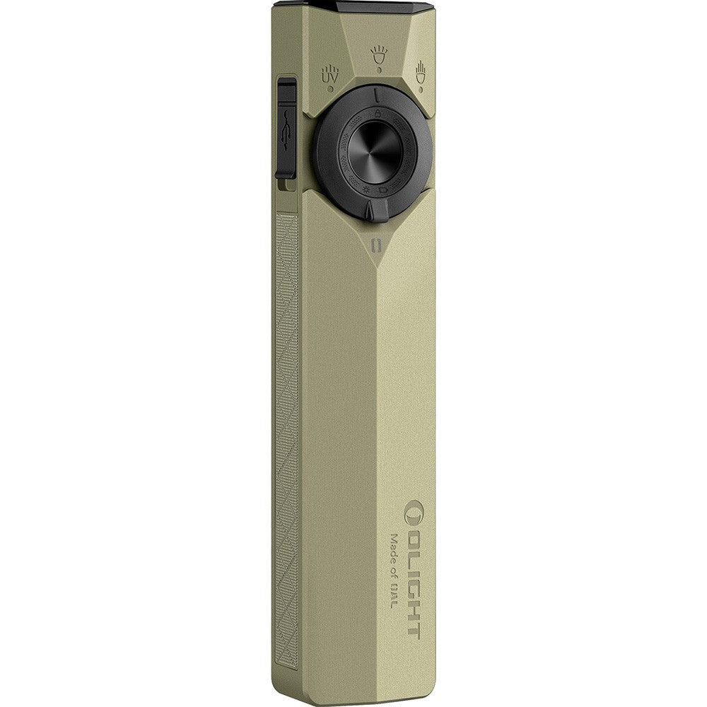 LED EDC Flashlight 1700 Lumens Flood Spot UV Laser Waterproof Olive Green