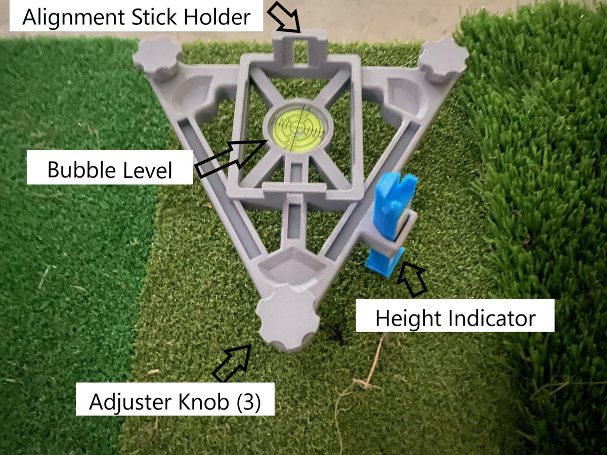 Adjustable Laser Stand for Garmin R10 Launch Monitor with Leveling Base