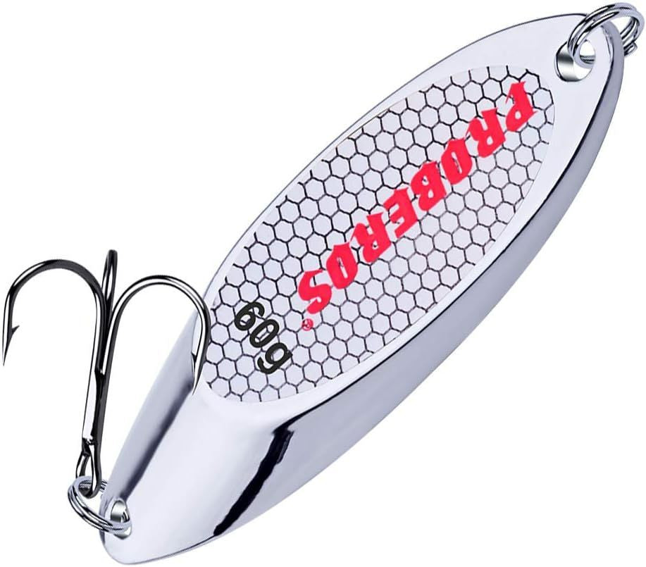 Fishing Spoons Lures Set 10PCS - Assorted Sizes & Silver Finish